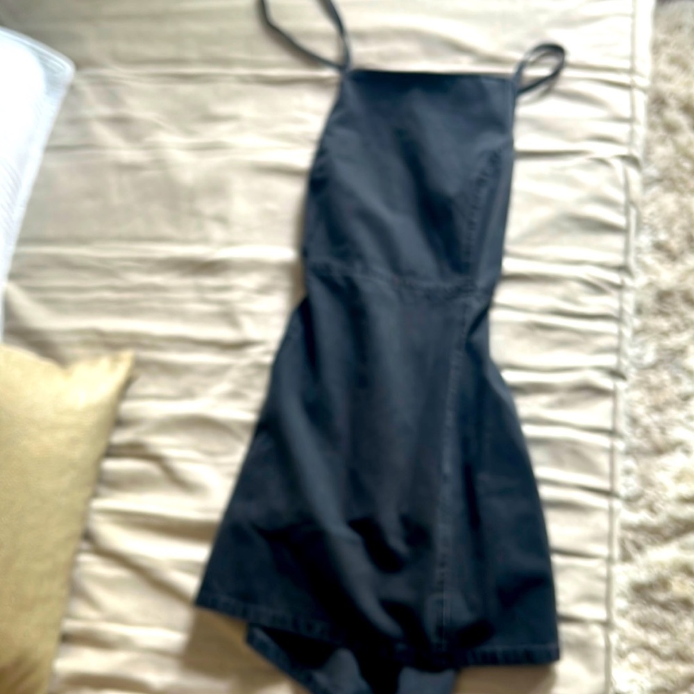 ASOS backless black jean dress size UK14